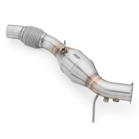 RM Motors Downpipe for BMW 5er 520d E60 - no DPF - with Sport Catalyst 100 CPSI Euro 4 - 63,5mm / 2,5"