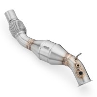 RM Motors Downpipe for BMW 1er 120d E81 - no DPF - with Sport Catalyst 100 CPSI Euro 3 - 63,5mm / 2,5"