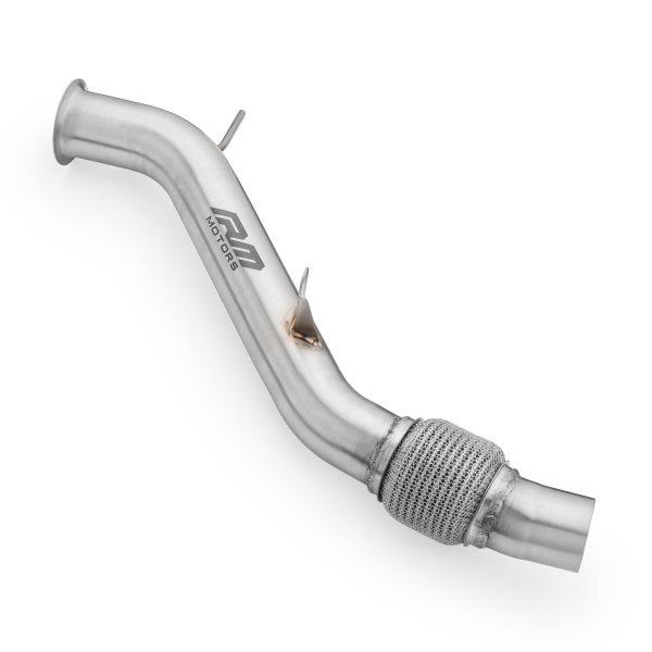 RM Motors Downpipe for BMW 1er 116d E81 - without DPF - without Catalyst - 63,5mm / 2,5"