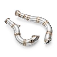 RM Motors Downpipe for BMW 1er 135i E88 - without Catalyst - 76mm / 3"