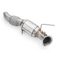 RM Motors Downpipe for BMW X3 3.0d E83 - without Catalyst - with Silencer - 76mm / 3"