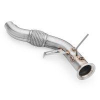 RM Motors Downpipe for BMW 5er 525xd E60 - without Catalyst - 76mm / 3"