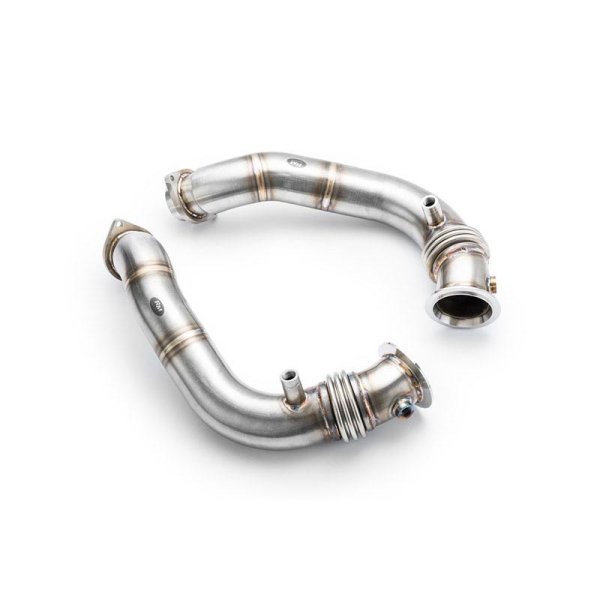 RM Motors Downpipe for BMW X5 xDrive50i E70 - without Catalyst - 76mm / 3"