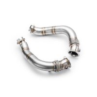 RM Motors Downpipe for BMW X5 xDrive50i E70 - without Catalyst - 76mm / 3"