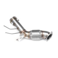 RM Motors Downpipe for BMW 7er 750d xDrive F01 F02 F03 F04 - without DPF - without Catalyst - 89mm / 3,5"