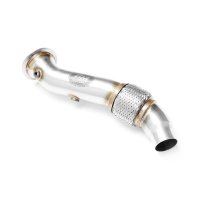 RM Motors Downpipe for BMW 1er 125i F21 - without Catalyst - 76mm / 3"