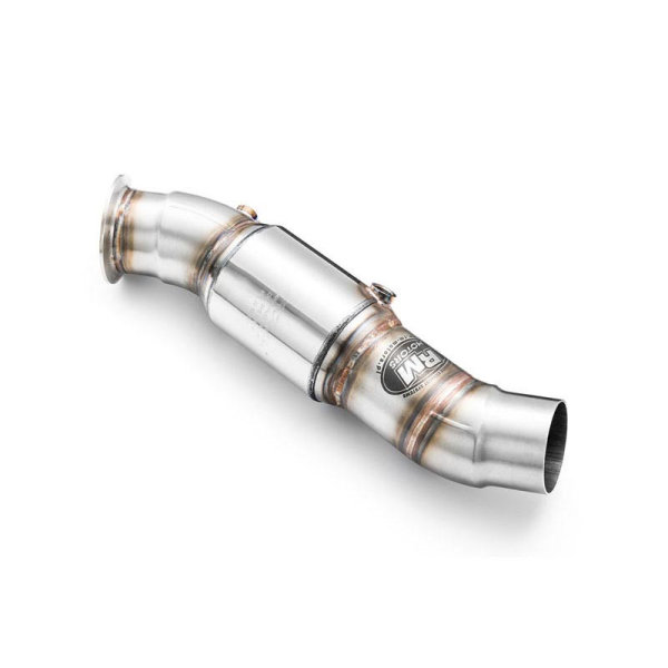 RM Motors Downpipe for BMW 6er Coupe 640i F13 - with Sports Catalyst (200 CPSI, Euro 4) - 89mm / 3,5"