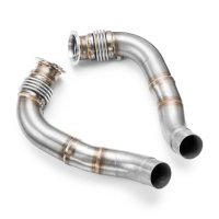 RM Motors Downpipe for BMW 6er Cabrio M6 F12 - without Catalyst - 76mm / 3"