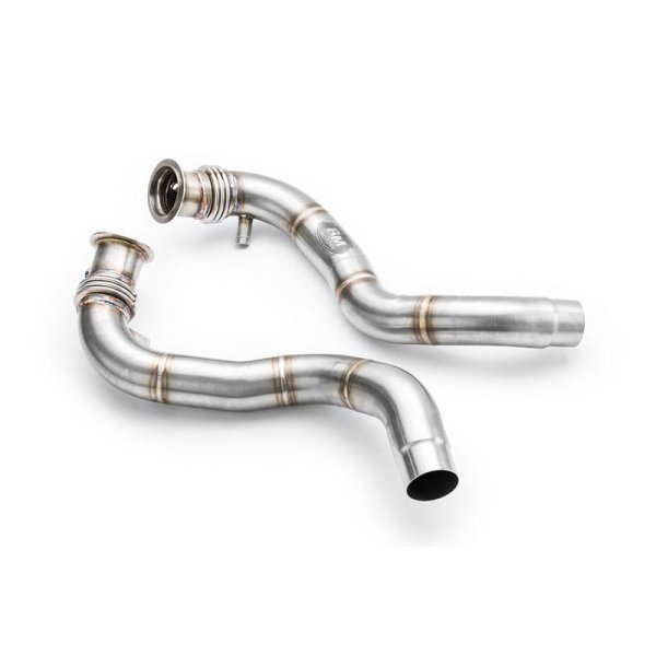 RM Motors Downpipe for BMW X6 xDrive50i F16 F86 - without Catalyst - 76mm / 3"