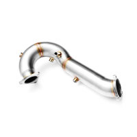RM Motors Downpipe for Audi A5 Cabriolet 2.7 TDI 8F7 - without DPF - without Catalyst - 76mm / 3"