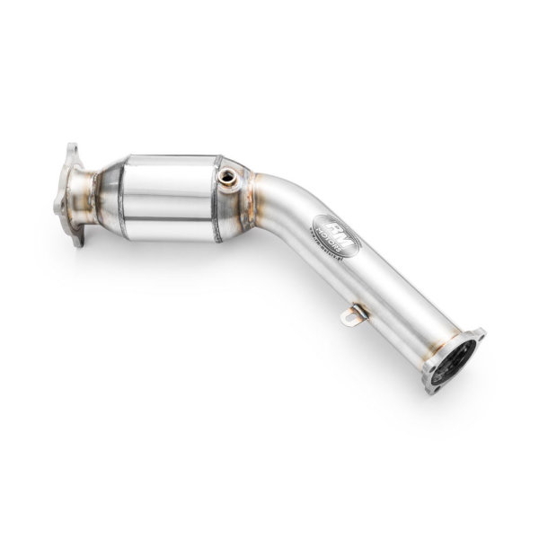 RM Motors Downpipe for Audi A4 2.0 TFSI Flexible fuel 8K2, B8 - with Sports Catalyst (100 CPSI, Euro 4) - 76mm / 3"