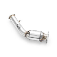 RM Motors Downpipe for Audi A4 2.0 TFSI Flexible fuel 8K2, B8 - with Sports Catalyst (100 CPSI, Euro 4) - 76mm / 3"