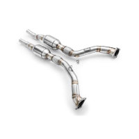 RM Motors Downpipe for Audi A4 S4 quattro 8D2, B5 - with Sports Catalyst (100 CPSI, Euro 3) - 63,5mm / 2,5"