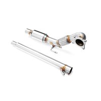 RM Motors Downpipe for VW Passat 1.8 TSI 362 - with Sports Catalyst (100 CPSI, Euro 3) - 76mm / 3"