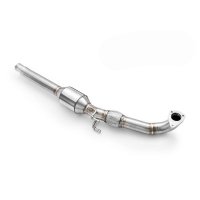 RM Motors Downpipe for VW New Beetle Cabriolet 1.9 TDI 1Y7 - with Sports Catalyst (100 CPSI, Euro 3) - 63,5mm / 2,5"