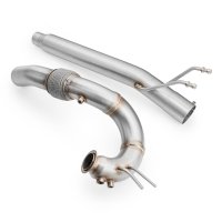 RM Motors Downpipe for Skoda Octavia II Combi 2.0 TDi 1Z5 - without DPF - without Catalyst - 76mm / 3"