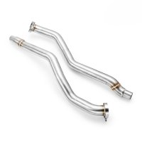 RM Motors Downpipe for Audi A6 Avant RS6 quattro 4G5, 4GD, C7 - without Catalyst - 76mm / 3"