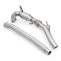 RM Motors Downpipe for VW Arteon 2.0 TSI 4motion 3H7 - with Sports Catalyst (100 CPSI, Euro 4) - 76mm / 3"