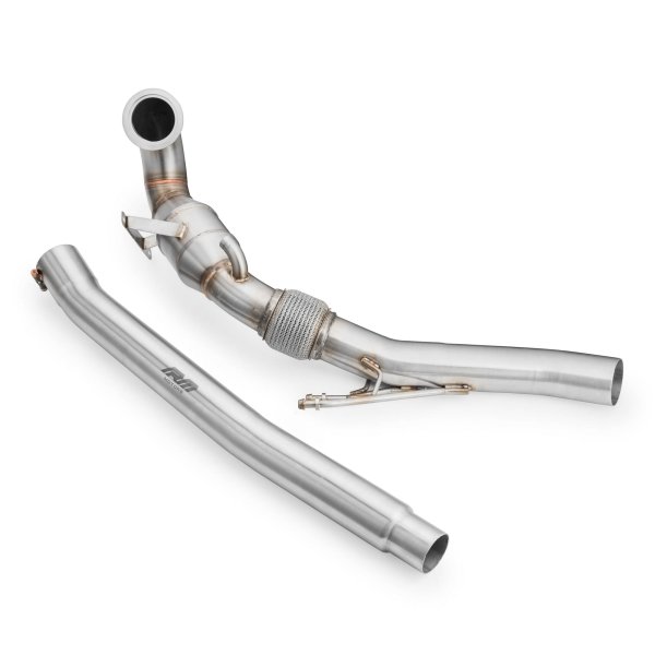 RM Motors Downpipe for VW Golf VII Variant 2.0 R 4motion BA5 - with Sports Catalyst (200 CPSI, Euro 3) - 76mm / 3"