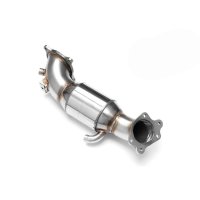 RM Motors Downpipe for Honda Civic IX 2.0i-VTEC Type-R FK - with Sports Catalyst (100 CPSI, Euro 3) - 76mm / 3"
