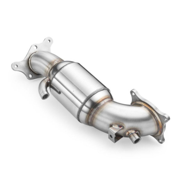 RM Motors Downpipe for Honda Civic X Hatchback 2.0 Type-R FC, FK - with Sports Catalyst (200 CPSI, Euro 3) - 76mm / 3"