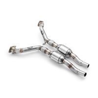 RM Motors Downpipe for Audi A6 2.7 T quattro 4B2, C5 - without Catalyst - with Silencer - 63,5mm / 2,5"
