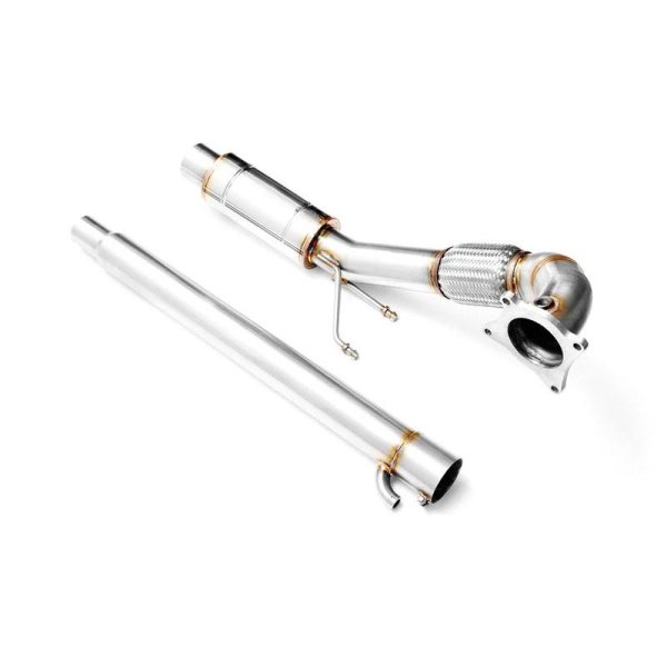 RM Motors Downpipe for Audi TT Roadster 2.0 TFSI quattro 8J9 - without Catalyst - with Silencer - 76mm / 3"