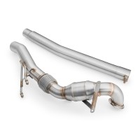 RM Motors Downpipe for VW Passat Alltrack 2.0 TSI 4motion 3G5 - without Catalyst - with Silencer - 76mm / 3"