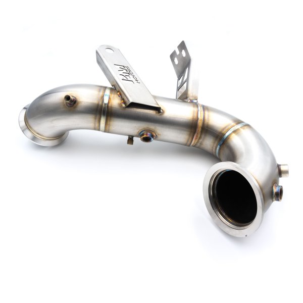 RM Motors Downpipe for Mercedes-Benz CLA AMG CLA 45 S 4matic+ C118 - without Catalyst - 89mm / 3,5"