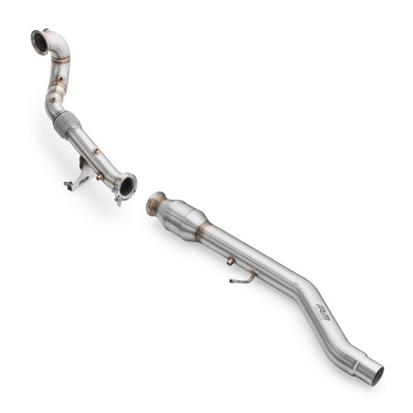 RM Motors Downpipe Skoda Karoq 2.0 TSI 4x4 NU7 without Catalyst/Gasoline Particulate Filter (GPF) with Silencer