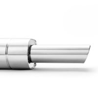 RM Motors Elliptischer Endschalldämpfer E110 : Einlassrohrdurchmesser 50 - 76 mm, Prägung Optional