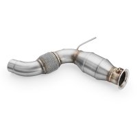 RM Motors Downpipe for BMW 5er 530d xDrive F10 - without DPF - without Catalyst - with Silencer - 76mm / 3"